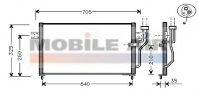 Конденсатор, кондиционер VAN WEZEL купить
