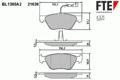 Комплект тормозных колодок, дисковый тормоз FTE купить