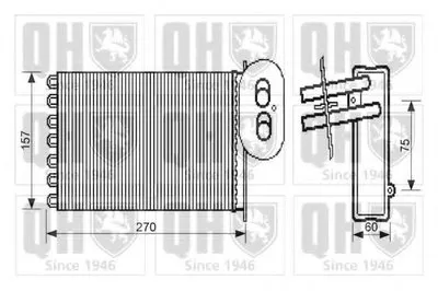 Теплообменник, отопление салона QUINTON HAZELL купить