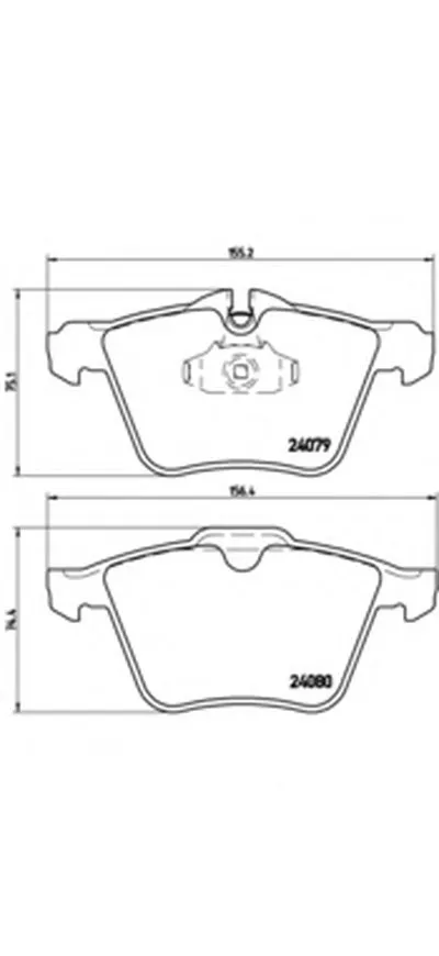 Комплект тормозных колодок, дисковый тормоз BREMBO купить