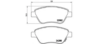 Комплект тормозных колодок, дисковый тормоз BREMBO купить