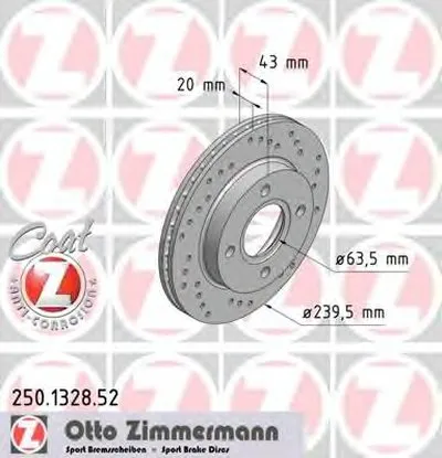 Тормозной диск SPORT BRAKE DISC COAT Z ZIMMERMANN купить