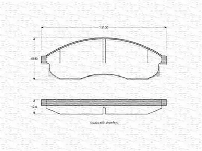 Комплект тормозных колодок, дисковый тормоз MAGNETI MARELLI купить