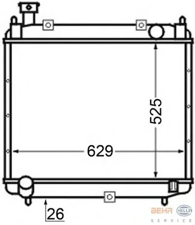 Радиатор, охлаждение двигателя BEHR HELLA SERVICE купить