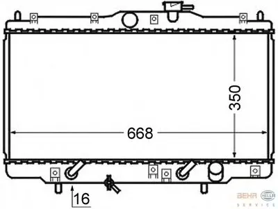 Радиатор, охлаждение двигателя BEHR HELLA SERVICE купить