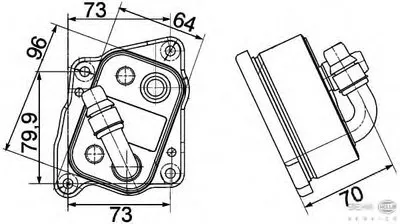 масляный радиатор, двигательное масло BEHR HELLA SERVICE купить