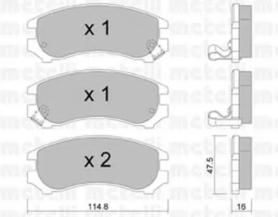 Комплект тормозных колодок, дисковый тормоз METELLI купить
