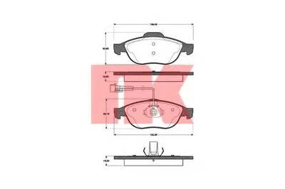 Комплект тормозных колодок, дисковый тормоз NK купить