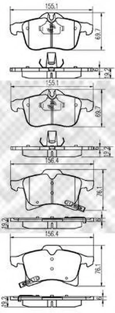 Комплект тормозных колодок, дисковый тормоз MAPCO купить