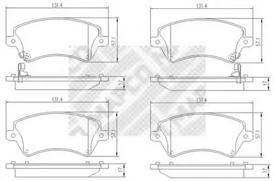Комплект тормозных колодок, дисковый тормоз MAPCO купить