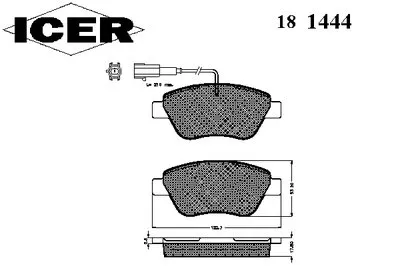 Комплект тормозных колодок, дисковый тормоз ICER купить