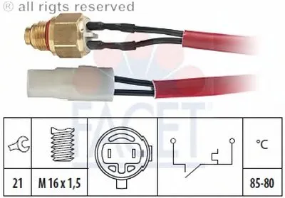 Термовыключатель, вентилятор радиатора FACET купить
