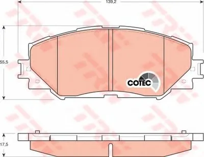 Комплект тормозных колодок, дисковый тормоз COTEC TRW купить