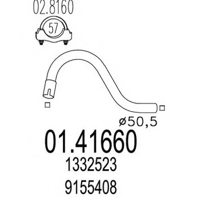 Труба выхлопного газа MTS купить