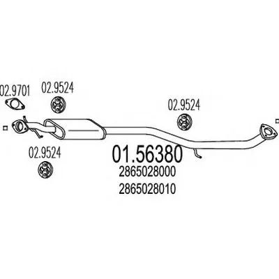 Средний глушитель выхлопных газов MTS купить