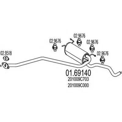 Глушитель выхлопных газов конечный MTS купить
