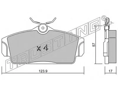 Комплект тормозных колодок, дисковый тормоз TRUSTING купить