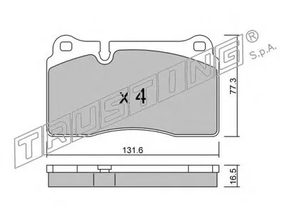 Комплект тормозных колодок, дисковый тормоз TRUSTING купить