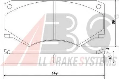 Комплект тормозных колодок, дисковый тормоз A.B.S. купить