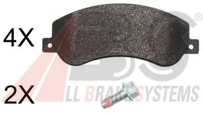 Комплект тормозных колодок, дисковый тормоз A.B.S. купить