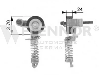 Натяжная планка, поликлиновой ремень FLENNOR купить