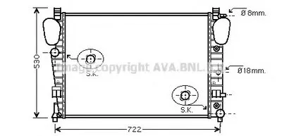Радиатор, охлаждение двигателя AVA QUALITY COOLING купить