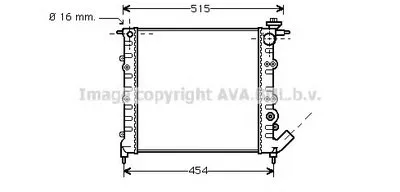 Радиатор, охлаждение двигателя AVA QUALITY COOLING купить