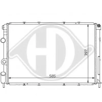 Радиатор, охлаждение двигателя DIEDERICHS купить