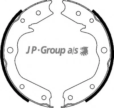 Комплект тормозных колодок, стояночная тормозная система QH JP GROUP купить
