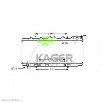 Радиатор, охлаждение двигателя KAGER купить