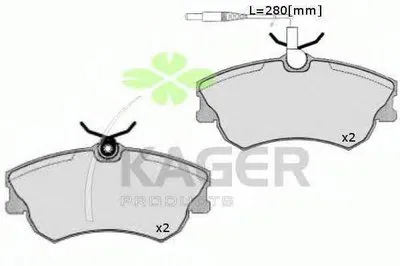 Комплект тормозных колодок, дисковый тормоз KAGER купить