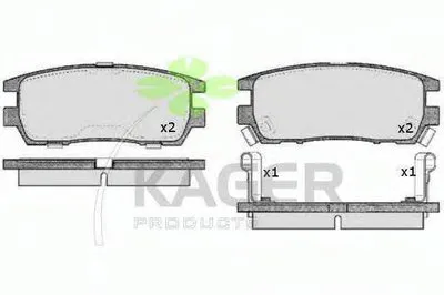Комплект тормозных колодок, дисковый тормоз KAGER купить