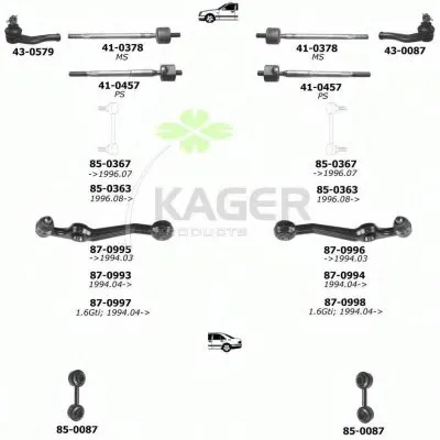 Подвеска колеса KAGER купить