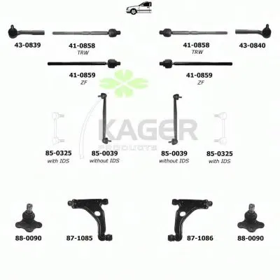 Подвеска колеса KAGER купить