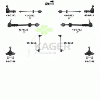 Подвеска колеса KAGER купить