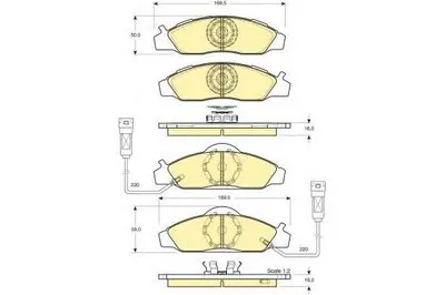 Комплект тормозных колодок, дисковый тормоз GIRLING купить