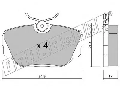 Комплект тормозных колодок, дисковый тормоз fri.tech. купить