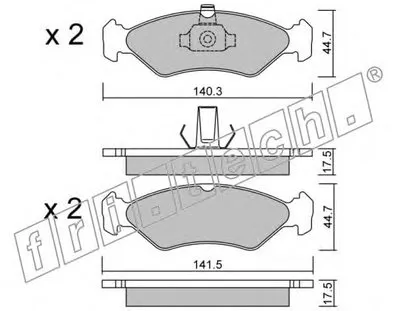 Комплект тормозных колодок, дисковый тормоз fri.tech. купить