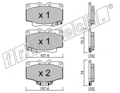 Комплект тормозных колодок, дисковый тормоз fri.tech. купить