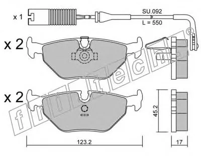 Комплект тормозных колодок, дисковый тормоз fri.tech. купить