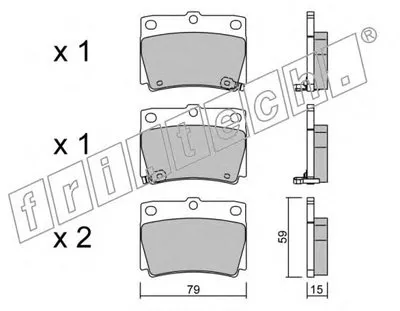 Комплект тормозных колодок, дисковый тормоз fri.tech. купить