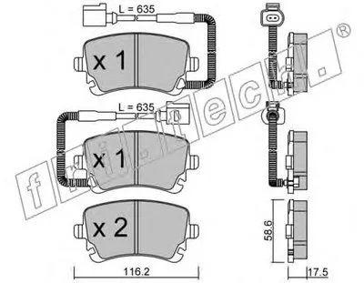 Комплект тормозных колодок, дисковый тормоз fri.tech. купить