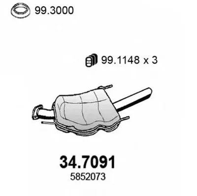 Глушитель выхлопных газов конечный ASSO купить