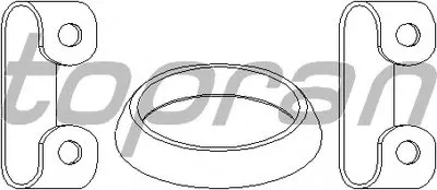 Монтажный комплект, труба выхлопного газа TOPRAN купить