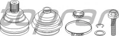 Шарнирный комплект, приводной вал TOPRAN купить
