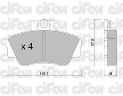 Комплект тормозных колодок, дисковый тормоз CIFAM купить