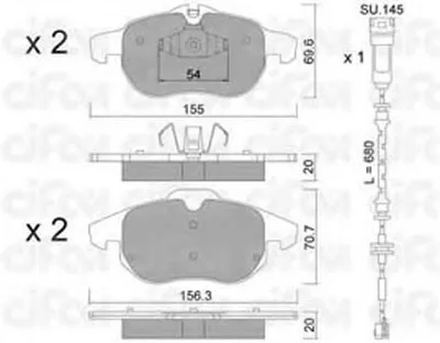 Комплект тормозных колодок, дисковый тормоз CIFAM купить