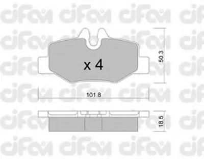 Комплект тормозных колодок, дисковый тормоз CIFAM купить