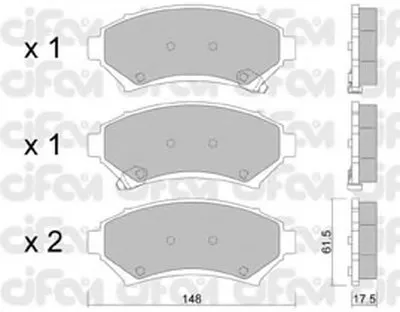 Комплект тормозных колодок, дисковый тормоз CIFAM купить