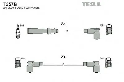 Комплект проводов зажигания TESLA купить